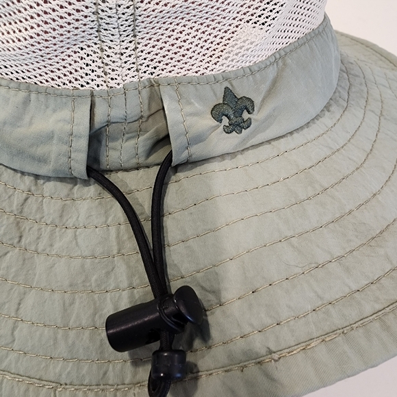 Boy Scouts Of America Kid's XXL Sage Green Floppy Mesh Breathable Sun Hat EUC - Picture 6 of 9